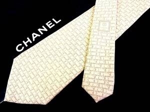 ★☆*:.*:【最高級】美品1147 シャネル【CHANEL】【総ロゴ】ネクタイ★