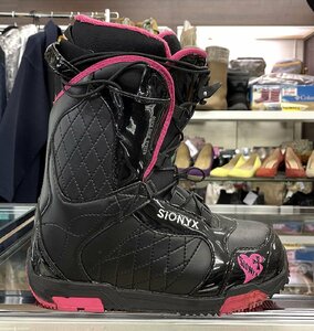 SIONYX 13/14 スノーボードブーツ 25.0cm ブラック/ピンク レディース スノボ シオニックス