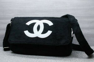 ② 未使用 シャネル ボア ショルダーバッグ ブラック ノベルティ CHANEL