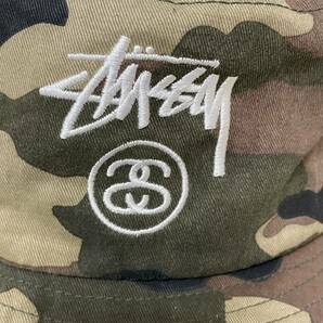 送料230円〜 レア 希少 stussy ステューシー USAモデル【日本未発売】 SSロゴ入り 迷彩/カモ バケットハット size L〜XL の画像2