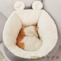 猫ベッド 猫の家 ペット用寝袋 イヌ　犬　ネコ　ペット　可愛い 耳 ふわふわ 暖かい 柔らかい 寝袋 冬用　キャットハウス ペットハウス_画像8