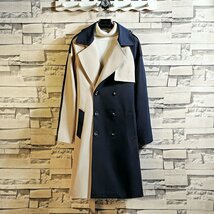 ZPT076★新品春トレンチコート メンズ スプリングコート チェスターコートロング 配色 ダブルコート質 紳士服 アウター通勤おしゃれM-4XL_画像2