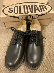 SOLOVAIR ソロヴェアー 4-996-BK 4EYE GIBSON SHOE BLACK HI-SHINE 牛革 UK7 イギリス製