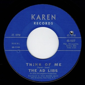 The Ad Libs / Think Of Me ♪ Every Boy And Girl (Karen)の画像1