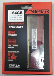 新品未開封 Patriot Viper Elite II DDR4 3600MHz 64GB (32GB x 2枚)