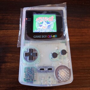 ゲームボーイカラー 本体 バックライト ガラススクリーン ips Nintendo GBC スケルトン クリア 動作確認済み 高輝度