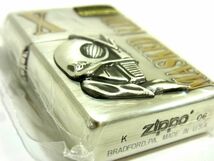 新品■仮面ライダー X ZIPPO ジッポー フェイス モノクロームバージョン 2006年製 オイルライター 喫煙グッズ タバコ USA バンプレスト_画像4