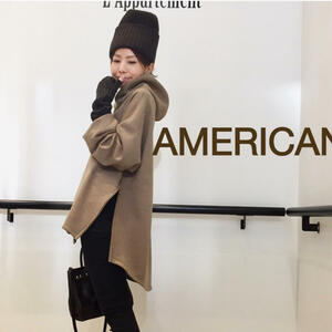 新品同様★L'Appartement AMERICANA Side Zip Parka　プルオーバー カーキ　アメリカーナ　サイドジップパーカー★DEUXIEME/MUSE