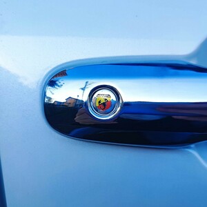 アバルト アルミ製 鍵穴ステッカー キーレス専用■ABARTH ミニエンブレム ミニステッカー