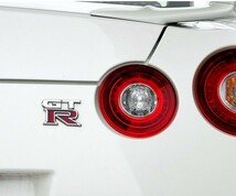 日産 GT-R エンブレム【メッキ&レッドB】R35 GTR ジーティーアール スカイライン フェアレディZ エクストレイル ノート セレナ キックス_画像4