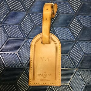 【中古現状品/インボイス登録店/CSH】LOUIS VUITTON ルイヴィトン ネームタグ ヌメ革 レザーキーホルダー バッグチャーム　MZ1209