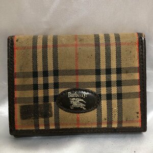 【K/ジャンク品/インボイス登録店/CH】BURBERRY バーバリー ノバチェック カードケース パスケース 名刺入れ　MZ1216