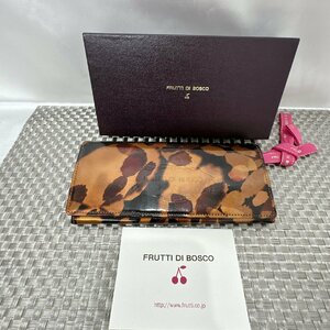 【中古美品/インボイス登録店/TO】フルッティ ディ ボスコ FRUTTI DI BOSCO 長財布 エナメル 内側ハラコ 花柄 財布 IM1101/002