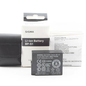 元箱 取扱説明書付 ★極上美品★ SIGMA シグマ LI-ION BATTERY BP-51 バッテリー (3536)の画像1