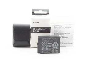 元箱 取扱説明書付 ★極上美品★ SIGMA シグマ LI-ION BATTERY BP-51 バッテリー (3536)