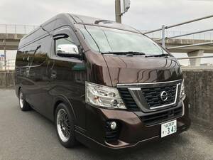 ★超美車！NV350キャラバン　スパロンワイド★8ナンバー4WDディーゼル★カスタム多数！トランポやキャンプ車中泊に！山口より！