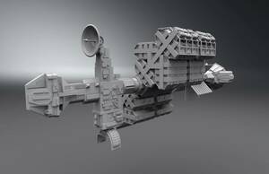 レオーノフ号 3Dプリント 未塗装・未組立 3D PRINT 2010年 レオノフ号 アレクセイ・レオーノフ 2010 Alexei Leonov Ship 宇宙船 space ship