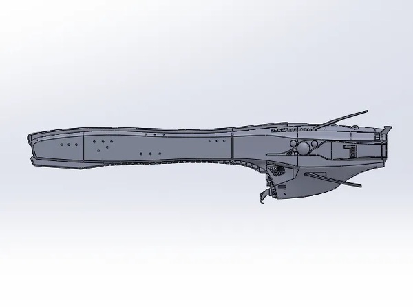 1/5000 サラマンドル 帝国軍 SALAMANDER 3Dプリント 未組立 3D PRINT 宇宙船 宇宙戦艦 Spacecraft Space Ship Space Battleship SF