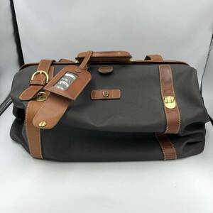 中古　AIGNER　アイグナー　ボストンバッグ　ハンドバッグ　メンズ　大容量　旅行　レザー