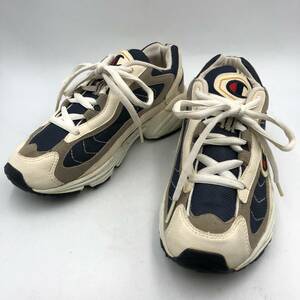 中古　Champion　チャンピオン　スニーカー　メンズ　ホワイト　ネイビー　24.5cm　