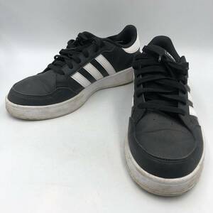 中古品　adidas　スニーカー　メンズ　靴　シューズ　ブラック　ライン　27.5cm