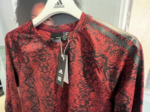 ★アディダス adidas 新品 メンズ IVY PARK スネークスキン 厚手 秋冬 ストレッチ トレーニング 長袖 シャツ M [HI1952-M] 三 壱★QWER★