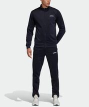 ★アディダス ADIDAS 新品 メンズ トリコット トラックスーツ スポーツウェア 上下セット スーツ 濃紺 Mサイズ[SETFM6312-M] 五 壱★QWER★_画像2