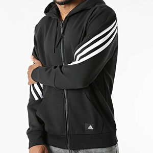 ★アディダス adidas 新品 メンズ フューチャー アイコン スリーストライプス 裏起毛 スウェット パーカー 黒 L[GR4086-L] 二 弐★QWER