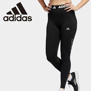 ●送料390円可能商品 アディダス adidas 新品 レディース コンプレッション ロング タイツ 黒 XLサイズ [H642241N-OT] 四 参★QWER★