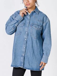 ★リーバイス Levis 新品 レディース 定番 カジュアル デニム 長袖 シャツ ジャケット Gジャン Mサイズ [A3373-0004-JM]一 二 壱★QWER■