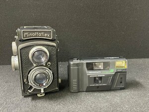 KF0511-101I　ゆうパック着払い　Minoltaflex/CHINON AUTO GX DATE　フィルムカメラ2台まとめて　二眼レフ/コンパクト　動作・状態未確認