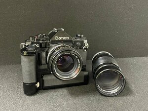 KY0512-8I　ゆうパック着払い　Canon　A-1　50mm 1:1.4/200mm 1:4　レンズ2本付き　一眼レフカメラ　キャノン　フィルムカメラ　光学機器　