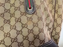 KK0512-80I　ゆうパック着払い　GUCCI　シェリーライン　トートバッグ　163805　鞄　グッチ　肩掛け鞄_画像4