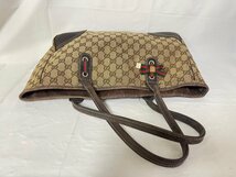 KK0512-80I　ゆうパック着払い　GUCCI　シェリーライン　トートバッグ　163805　鞄　グッチ　肩掛け鞄_画像6