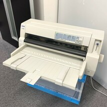 @S1434 保証無し/通電のみ確認 EPSON VP-4300 ドットインパクトプリンター インターフェイスカード付き 用紙ガイド付属 ACコード付属_画像1