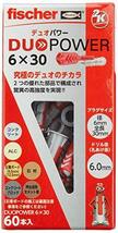 フィッシャー ナイロンプラグ DUOPOWER 6×30(60本入) 542431_画像2