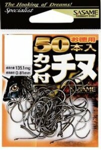 ささめ針(SASAME) 05VRT カン付チヌ フック (黒)徳用50本入 04 釣り針