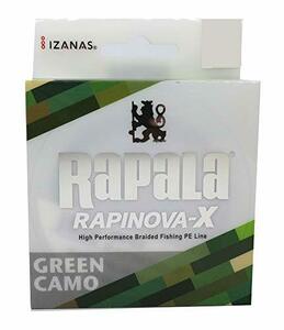 Rapala(ラパラ) PEライン ラピノヴァX カモパターン 100m 5号 62.0lb 4本編み グリーンカモ RLX100M50GC