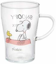 「 PEANUTS(ピーナッツ) 」 スヌーピー 耐熱ガラス マグカップ スヌーピー柄 SN521-815 透明 350ml_画像1