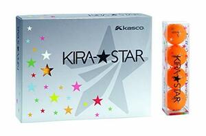 キャスコ(Kasco) ゴルフボール KIRA STAR2 キラスター2N オレンジ ダース