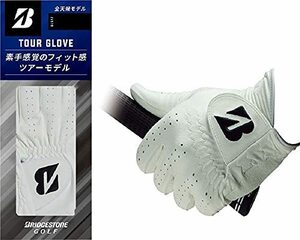 BRIDGESTONE(ブリヂストン) ゴルフグローブ TOUR GLOVE GLG12 メンズ ブラック 23cm