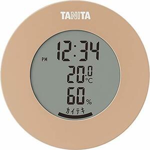 tanita temperature hygrometer clock temperature humidity digital desk magnet light brown TT-585 BR