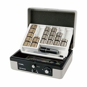  Karl office work vessel handbag safe cashbox Event Special . type coin storage 100 jpy 500 jpy exclusive use A6 gray CB-8255-D