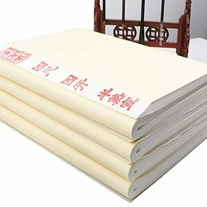 100枚の空白の中国の書道のライスペーパーの生の宣紙 (書畫紙 34x69cm)