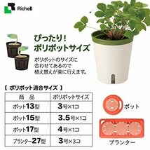 リッチェル 底面給水鉢 ミエルノPlus ポット 13型N ホワイト 700917 土容量 0.4L、水容量 0.2L_画像4