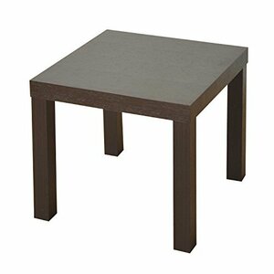 [山善] ローテーブル 頑丈だけど軽量 幅45×奥行45×高さ37cm センターテーブル コーヒーテーブル 組立品 ダークブラウン ET-454