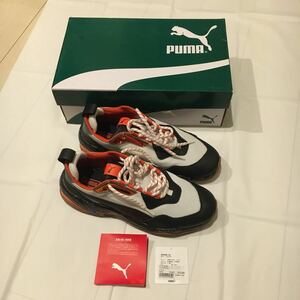 新品未使用 箱付き PUMA THUNDER ELECTRIC 28.5cm ブラック ホワイト レッド スニーカー プーマ サンダーエレクトリック シューズ 靴