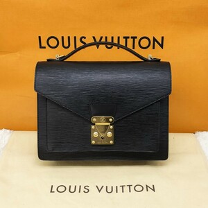 正規品 美品 LOUISVUITTON Louis Vuitton ルイヴィトン ヴィトン モンソー ハンドバッグ ショルダーバッグ エピ ライン ブラック 黒 M52122