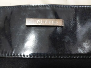 GUCCIグッチ レザー ブラック　ハンドバック？ショルダー紐なし使用感あり内側も使用感あり納戸整理品の為格安スタート