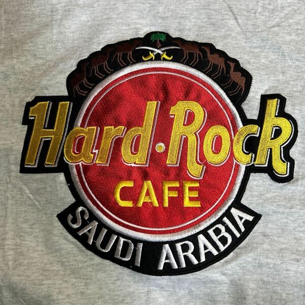 【送料無料】♪稀少90's Hard Rock CAFE SAUDI ARABIAハードロックカフェ サウジアラビア　刺繍　Tシャツ 半袖 サイズM